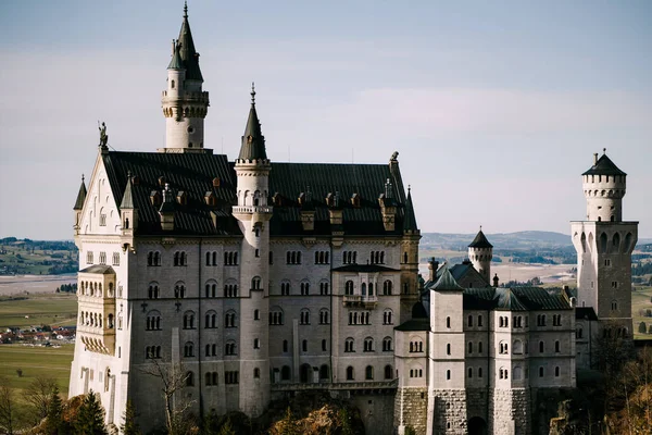 Castelo de Neuschwanstein perto de Fussen. Baviera, Alemanha — Fotografia de Stock