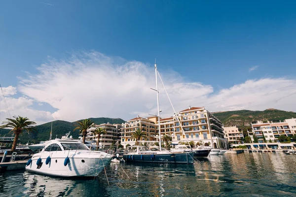 Marina dekat Hotel Regent di Porto. Montenegro — Stok Foto