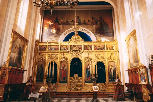Interior decoration of the Orthodox Church of the Holy Annunciation in Dubrovnik. Croatia — Stock Photo, Image