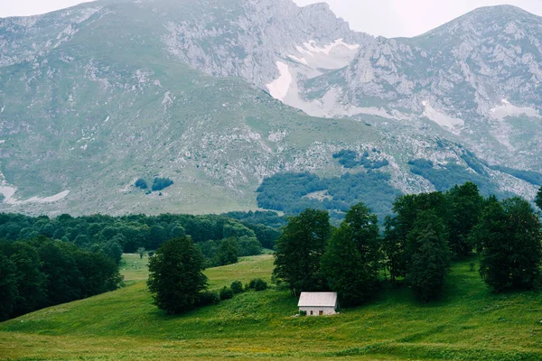 Huis in de hooglanden in het noorden van Montenegro — Stockfoto