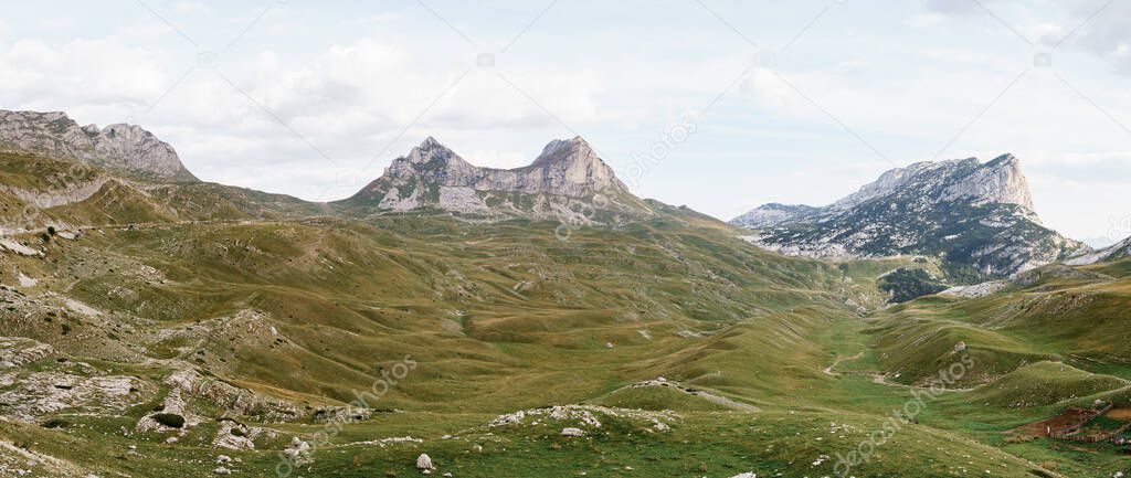Quaint mountains at Sedlo Pass in Durmitor National Park
