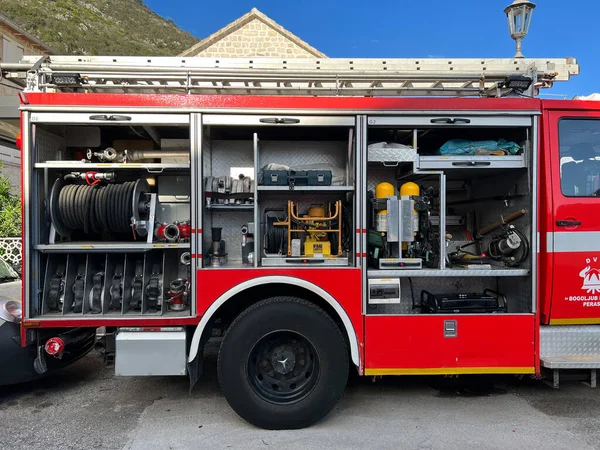 Fire Equipment Open Fire Truck High Quality Photo — 图库照片