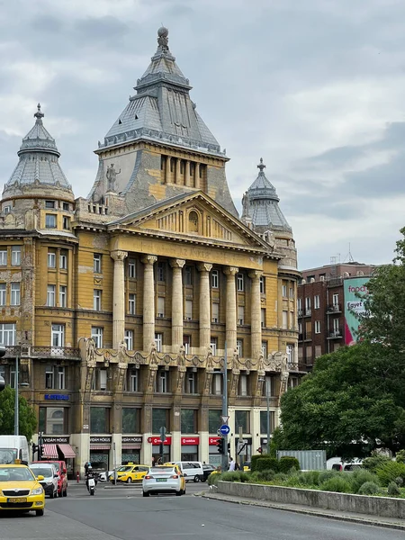 Fassade Des Alten Anker Hauses Budapest Ungarn Hochwertiges Foto — Stockfoto