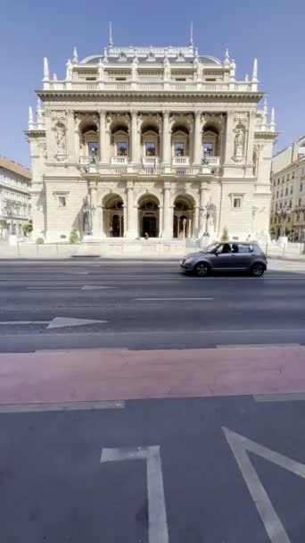 Old Opera Building Budapest Hungary High Quality Footage — Stock video