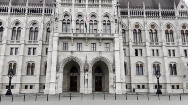 Marble Building Hungarian Parliament Budapest High Quality Footage — Video Stock