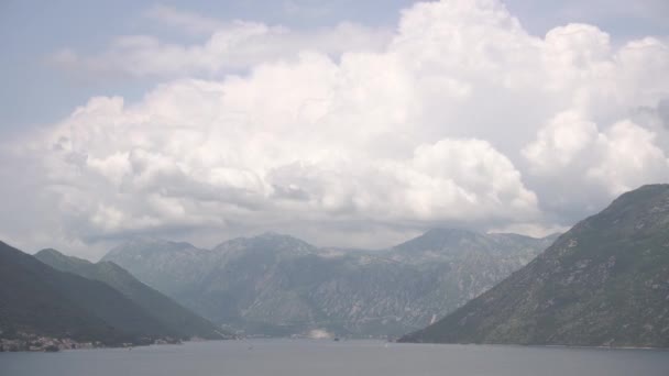 Cumulus Clouds Swirl Sky Mountains Timelapse High Quality Footage — Vídeos de Stock