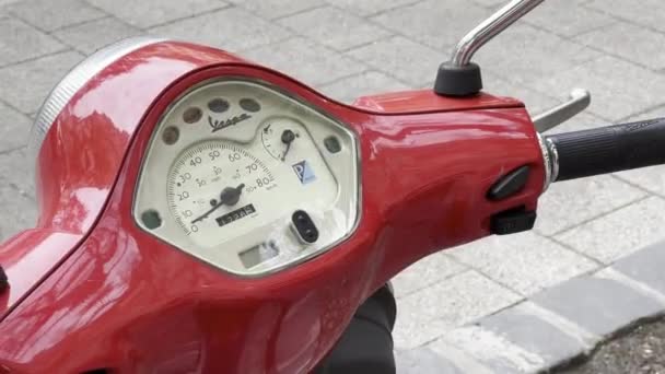 Кредитна Панель Управління Моторизованим Скутером Кадри Високої Якості — стокове відео