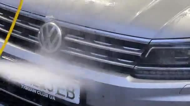 Car Washer Washing Car Foam Hose High Quality Fullhd Footage — Stok video