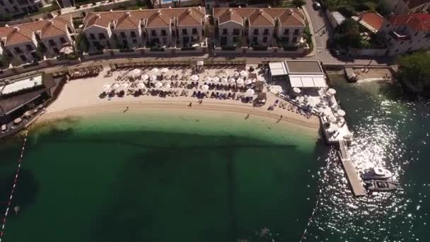 Huma Kotor Bay Hotel Villa Het Strand Budva Montenegro Hoge — Stockvideo