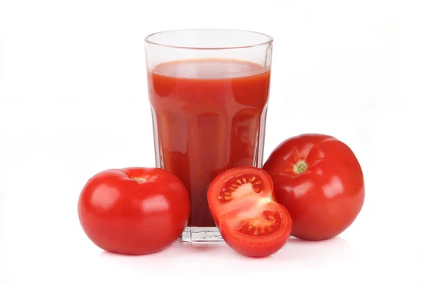 Glas Tomatensaft — Stockfoto