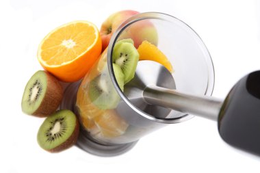 taze meyve El blender ile karıştırma