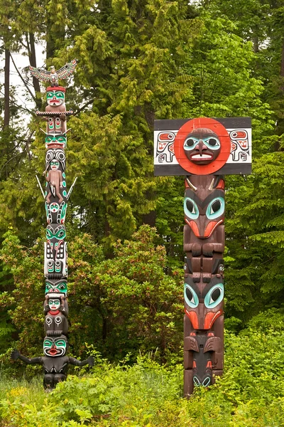 Totem Polacchi a Vancouver — Foto Stock