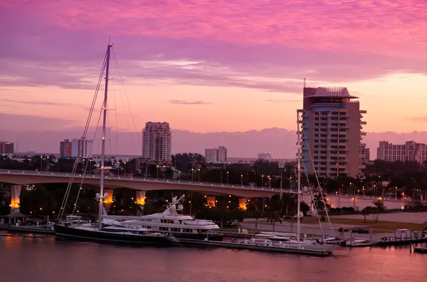 Zonsopgang in fort lauderdale, florida — Stockfoto