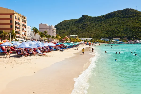 Grote baai strand, St.Maarten — Stockfoto