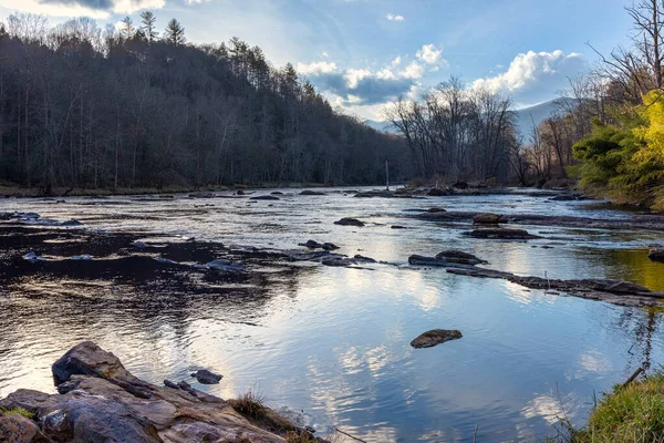 Scenisk Och Landskap Duvan Floden Västra North Carolina — Stockfoto