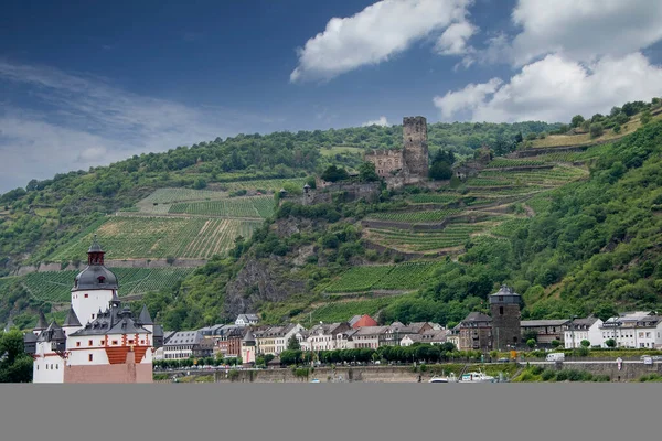 Kaub Almanya Temmuz 2017 Almanya Daki Rhine Nehri Ndeki Pfalzgratenstein — Stok fotoğraf