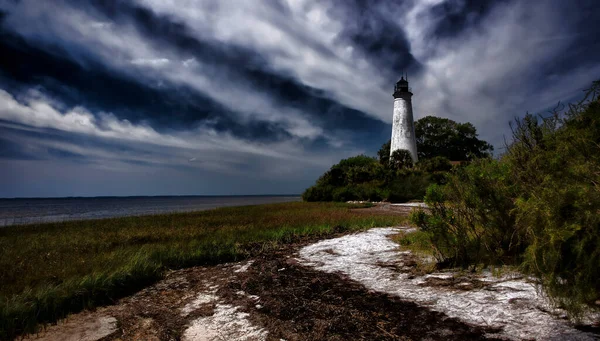 Historic Lighthouse Saint Marks River Northern Tallahassee Florida — Photo