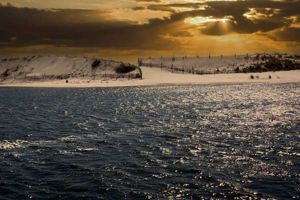 Sol Irrompendo Sobre Uma Praia Areia Branca Desin Flórida — Fotografia de Stock