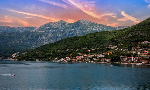 Majestuosos Cielos Sobre Kotor Una Ciudad Fortificada Costa Adriática Montenegro —  Fotos de Stock
