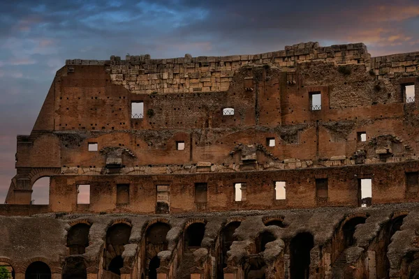 Sunset Historical Landmark Colosseum Rome Italy — 图库照片