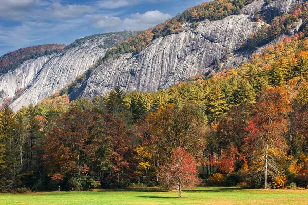 Montagne Bald Rock Saison Automnale Dans Vallée Sapphire Caroline Nord — Photo