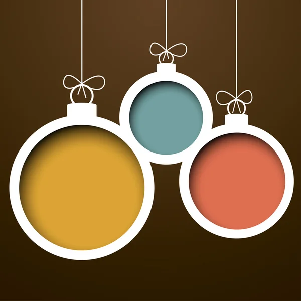 Retro Christmas Balls — Stock Vector