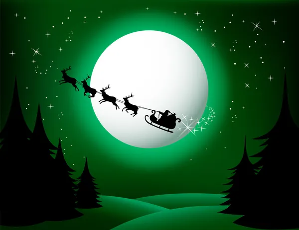 Santas Sleigh - vetor — Vetor de Stock