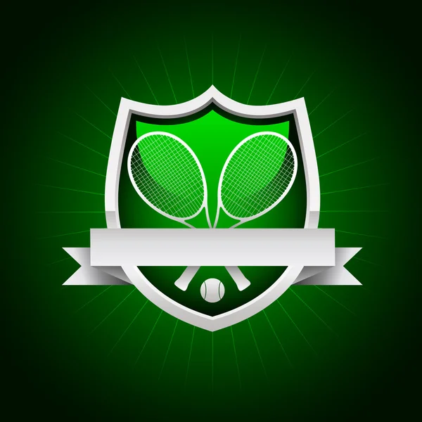 Emblema del tennis vettoriale . — Vettoriale Stock