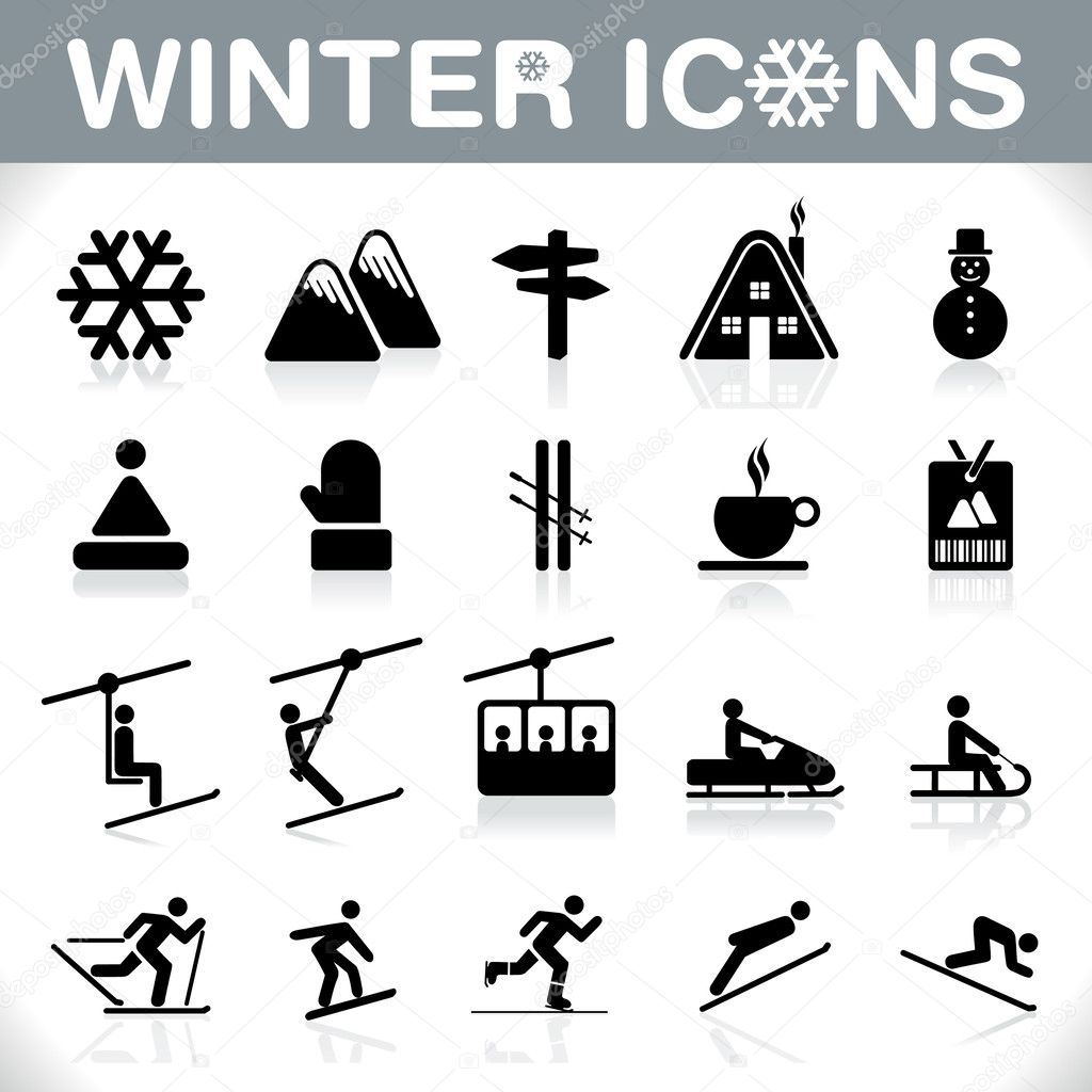 Winter Icons Set - VECTOR