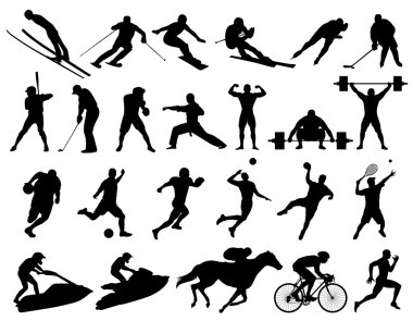 Spor siluetleri vektör