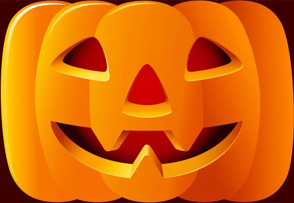 Halloween Pomerančová Dýně Pozadí Šťastný Halloween Dovolená Vektorové Ilustrace Stock Ilustrace