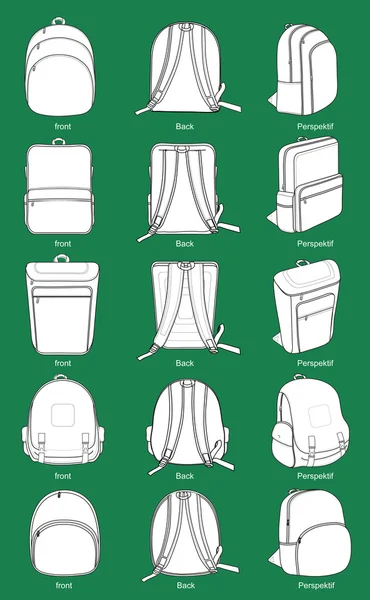 Esquema mochila 2 — Archivo Imágenes Vectoriales