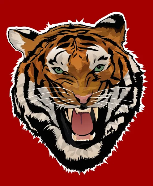 Tiger head — Stock Vector