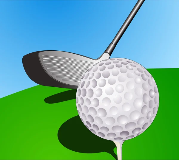 Míč a tyč golf — Stockový vektor