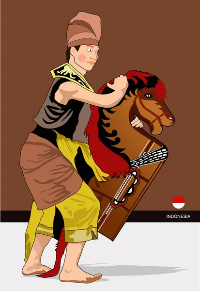 Dansa med häst Royaltyfria illustrationer