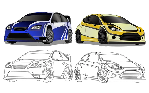 Rally de cuidado de carreras — Archivo Imágenes Vectoriales