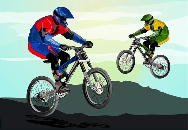 Freestyle Mountainbike — Stockvektor