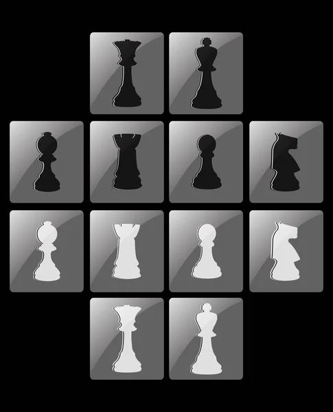 Punto icono de ajedrez — Vector de stock