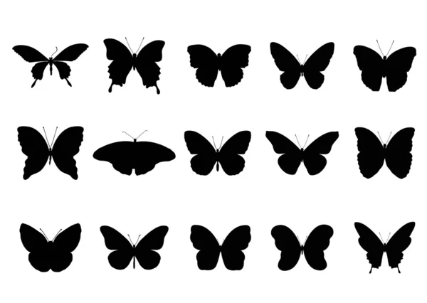 Silhouette papillon — Image vectorielle