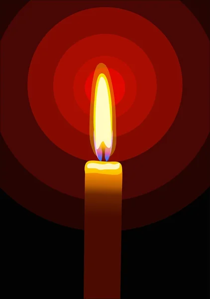 The candle — Stock Vector