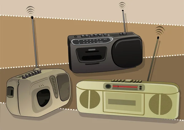Modellen van de klassieke radio — Stockvector