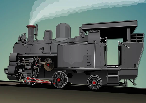 Locomotora de tren de vapor — Archivo Imágenes Vectoriales