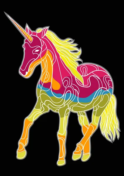 Couleur licorne — Image vectorielle