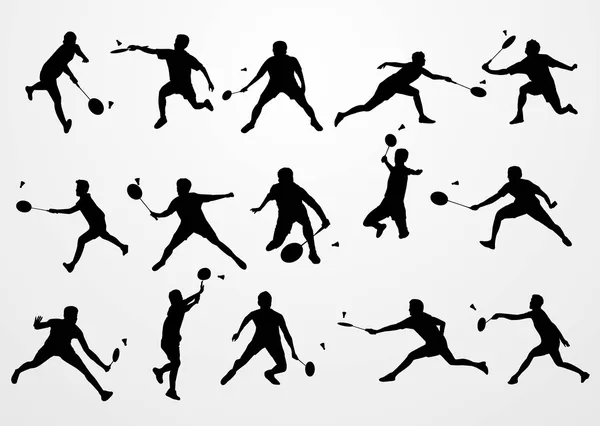 siluet badminton oynarken