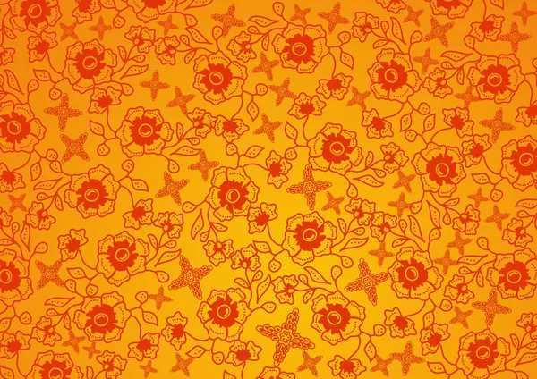 Червона квітка batik — стоковий вектор