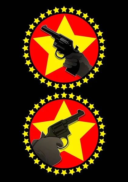 Gunpoint symbol — Stock Vector