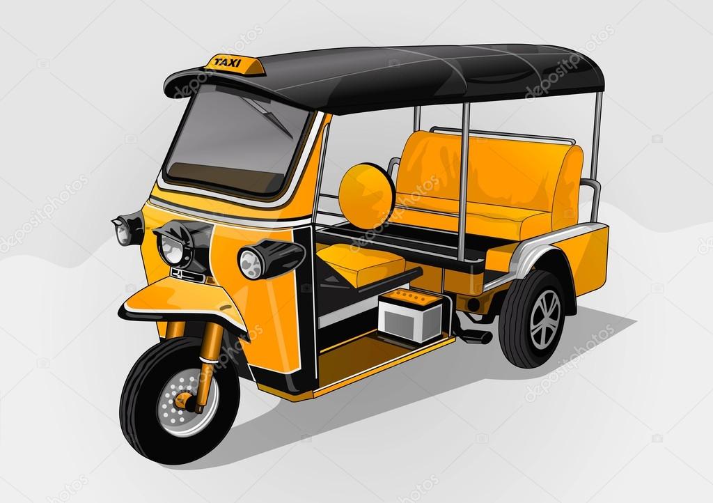 Unique three wheeled taxi