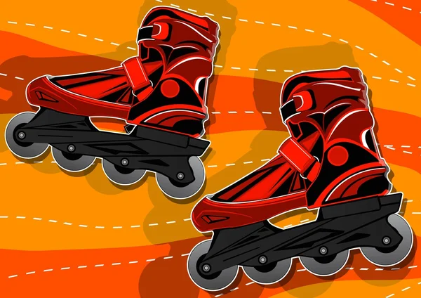 ローラー スケートのペア — ストックベクタ