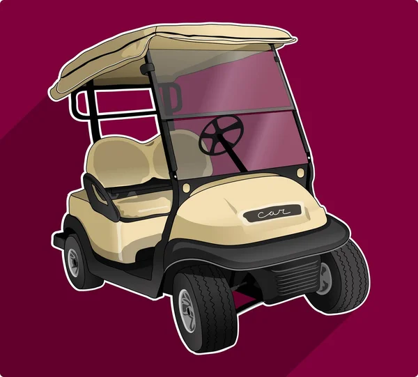 Golf coche — Vector de stock