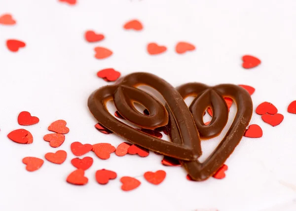 チョコレートの心 — ストック写真